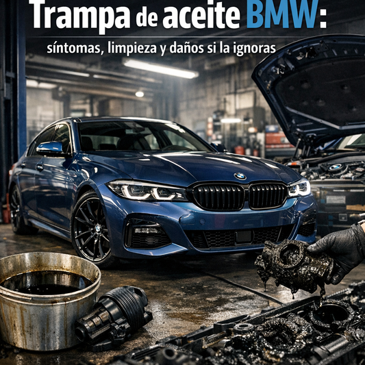 Trampa de aceite BMW: síntomas, limpieza y daños si la ignoras