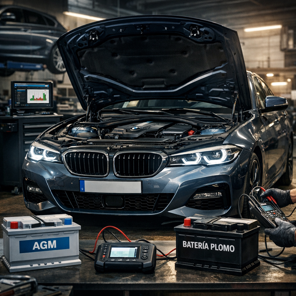 Batería BMW AGM o plomo: elección, registro y fallos típicos