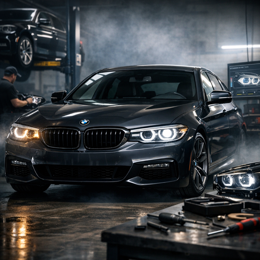 Faros LED BMW: fallos típicos, reparación y mejora de iluminación
