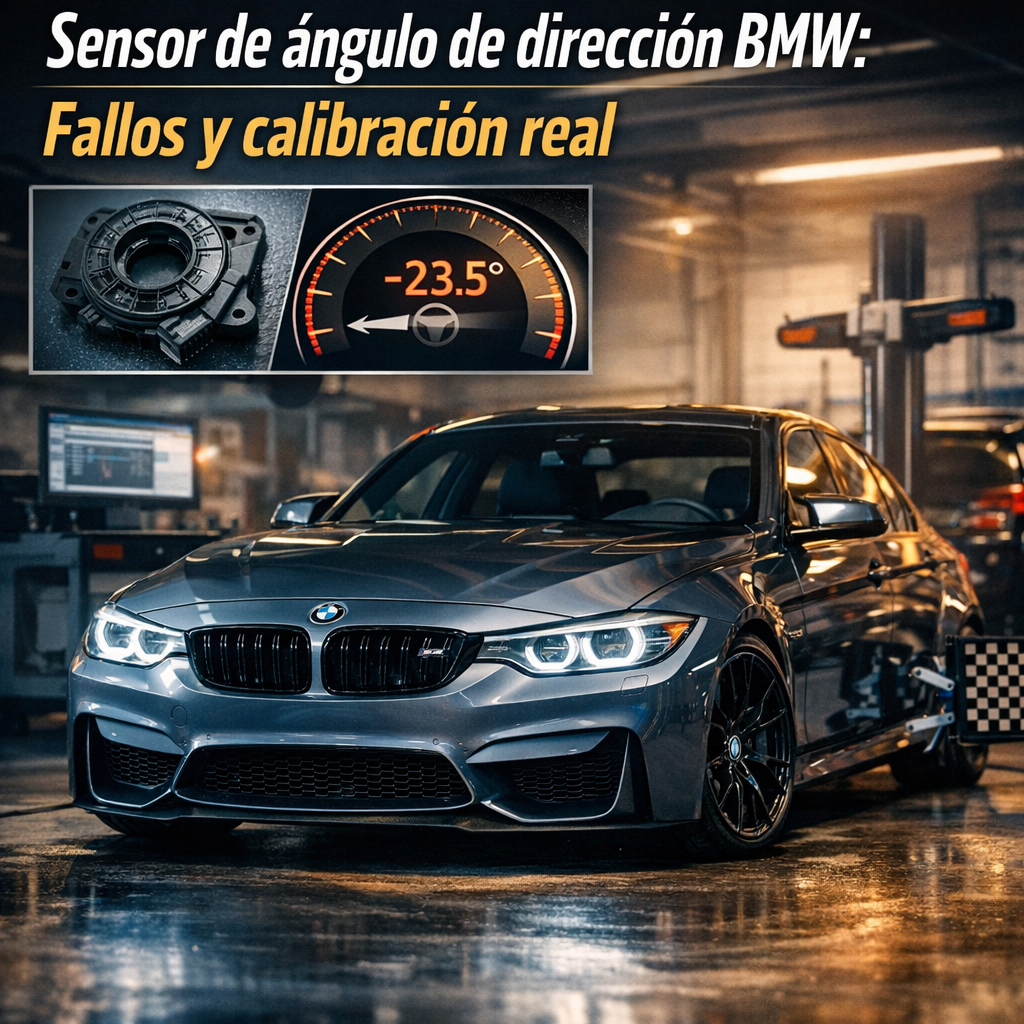 Sensor de angulo de direccion BMW: fallos y calibracion real