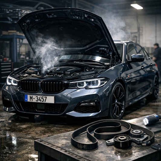 Correa de accesorios BMW: fallos, ruido y cambio a tiempo