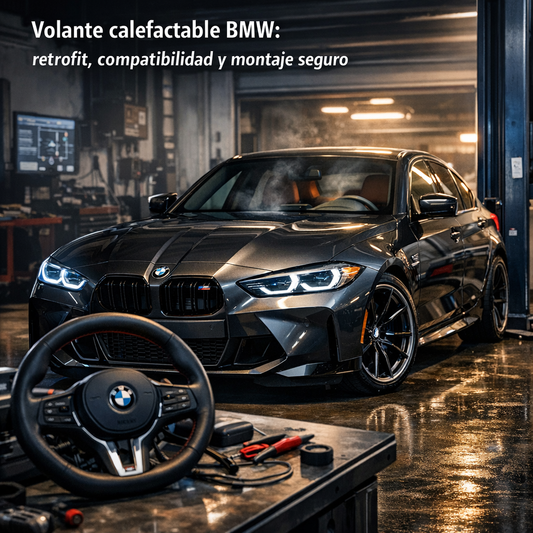Volante calefactable BMW: retrofit, compatibilidad y montaje seguro