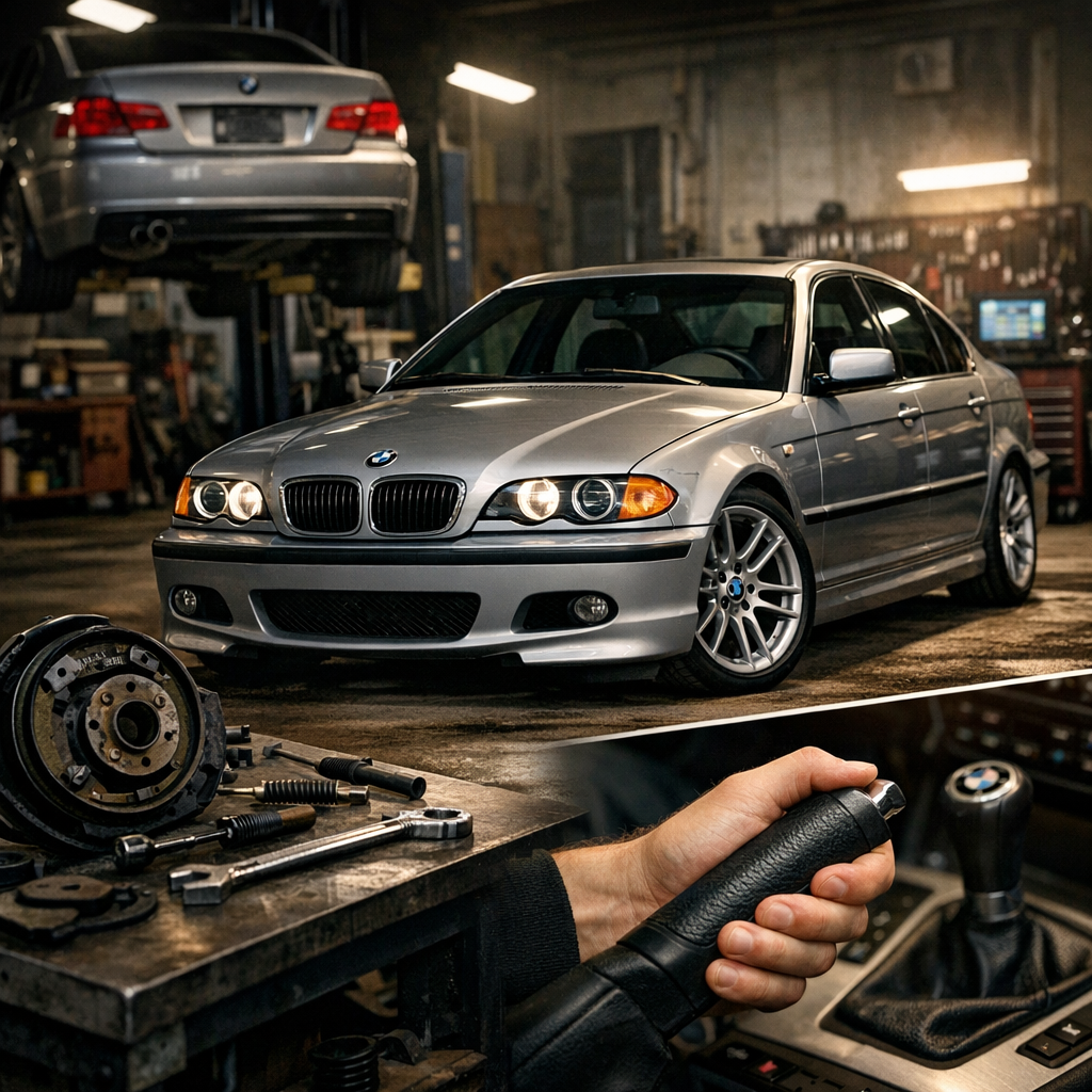 Freno de mano BMW E46: ajuste, fallos y reparación paso a paso