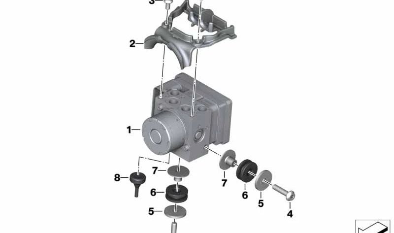 Modulador de pressão ABS OEM 34518405396 para motocicletas BMW C 400 GT, C 400 X. Originais BMW Motorrad.