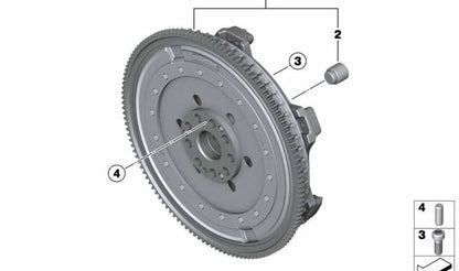 Volante bimasa OEM 21212284514 para BMW E60, E61, E63, E64, E65, E66, E67, E70, E71, E83, E85, E86, E87, E90, E91, E92, E93, F01, F02. Original BMW.