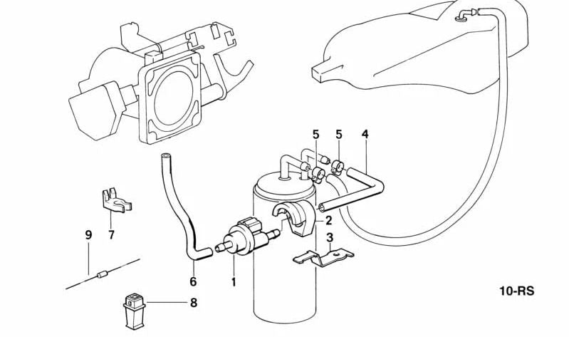 Abluftventil für BMW E36, E34 (OEM 11641247675). Original BMW