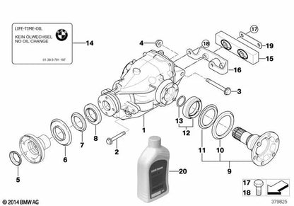 Mitnehmerflansch Abtrieb para BMW Serie 3 E46 (OEM 33131428683). Original BMW