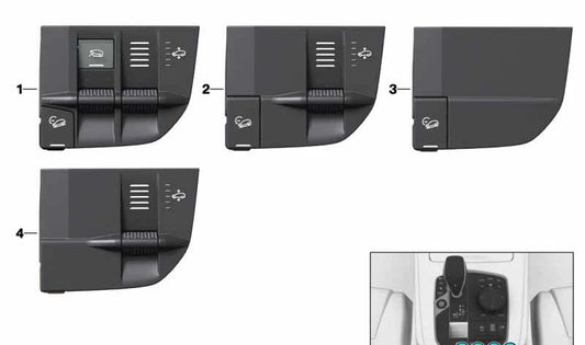 Interruptor HDC OEM 61319495372 para BMW X3 F97, X4 F98, X5 F95/F95N/G05/G05N/G18, X6 F96/F96N/G06/G06N, XM G09. Original BMW.