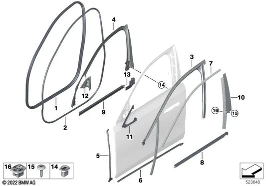 Giunto d'ingresso anteriore destro per BMW G70 (OEM 51769447440). BMW originale