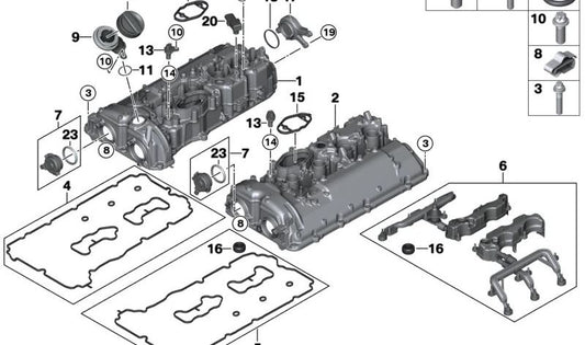 OEM COLATA COVER 11128699195 for BMW F90, F90N, G30, G30N, G31N, G11N, G12N, F91, F92, F93, G14, G15, G16, F95, G05, F96, G06, G07. Original BMW.