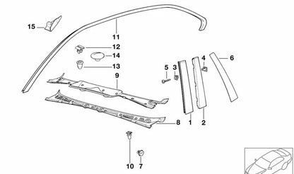 Rechte vordere Form für BMW 3 E36 -Serie (OEM 51328173384). Original BMW