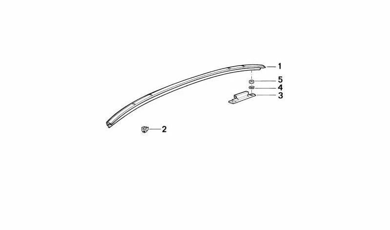 Soporte de rejilla OEM 51131970675 para BMW E31. Pieza original BMW.