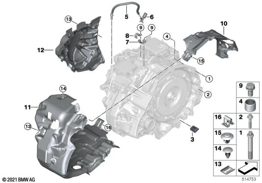Capsule acoustique inférieure pour BMW F40, F44, F45N, F46N, F48, F48N, F39 (OEM 24148682636). BMW d'origine