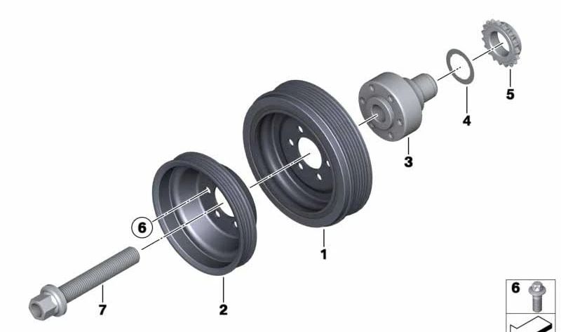 Tornillo ASA OEM 11237564511 para BMW E81, E82, E87, E88, F20, F21, F22, F23, F87, E90, E91, E92, E93, F30, F31, F34, F32, F33, F36, E60, E61, F07, F10, F11, E63, E64, F06, F12, F13, E65, E66, F01, F02, E84, E83, F25, F26, E70, F15, E71, F16, E85, E8