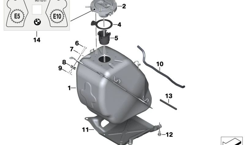Unterer Schutz OEM 16118564613 für BMW C 400 GT, C 400 X Motorräder. Original BMW Motorrad.