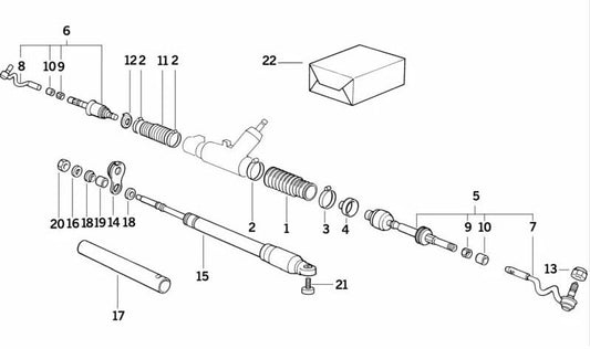 OEM Right Address Bar 32111139318 für BMW E36 316i (M40) mit manueller oder automatischer Änderung, hintere Traktion. Original BMW.