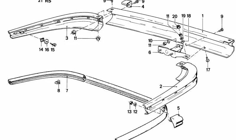 Soporte derecho para BMW E24 (OEM 51121884892). Original BMW