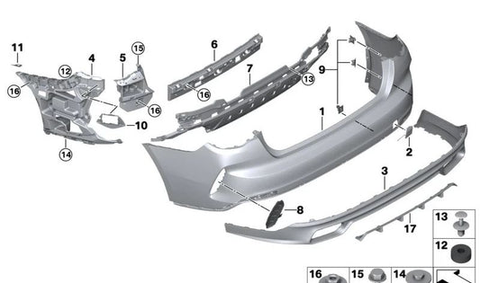 Right suction funnel for BMW G26 (OEM 51128737068). Original BMW