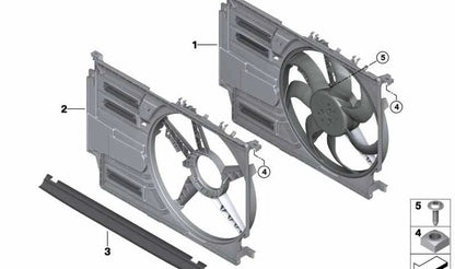 Marco del ventilador OEM 17428645857 para BMW F40, F44, X1 F48, X2 F39 y MINI F56, F55, F54, F57, F60... y más. Original BMW y MINI.