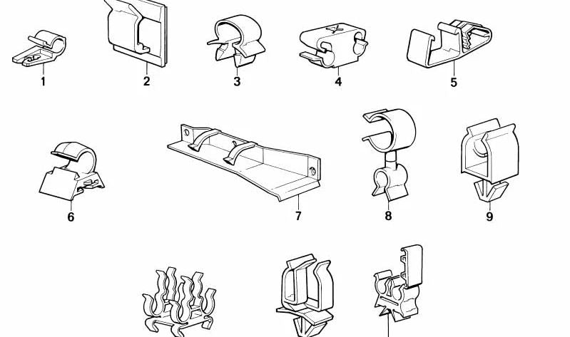 Prise en charge des câbles OEM 61131369373 pour BMW E30, E36, E28, E24 et E23. Pièce BMW originale.