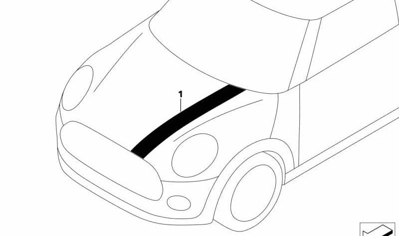 Junquilla delantera derecha OEM 51149448146 para MINI Cabrio F57, F57 LCI. Original MINI.