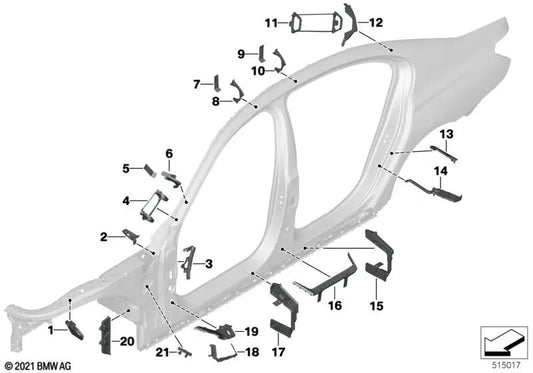 Formant C-Power en bas à gauche pour la série BMW 7 G11, G11n, G12, G12N (OEM 41007342797). BMW d'origine