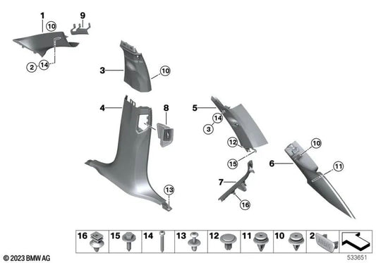 Mischung für BMW F95, G05, G18 (OEM 51438092631). Original BMW