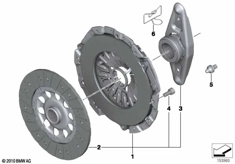 Kupplungsteile für BMW 3 E90 -Serie, E91, E92, E93, 5 E60, E60N, E61, E61N, X3 E83, E83N (OEM 21207573791). Original BMW