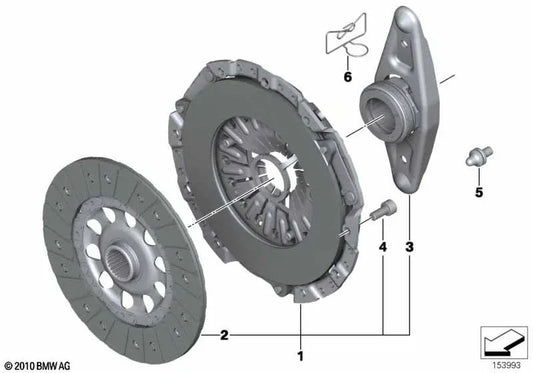 Kupplungsteile für BMW 3 E90 -Serie, E91, E92, E93, 5 E60, E60N, E61, E61N, X3 E83, E83N (OEM 21207573791). Original BMW