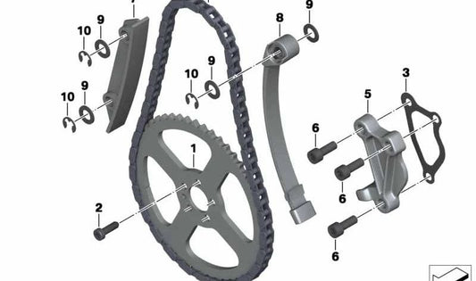 Cadena de distribución OEM 11317694426 para motos BMW R1200GS, R1200RT, R1200R, R nineT, R1100GS, R1100RT, R1150GS… y más. Original BMW Motorrad.