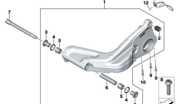 Deflector trasero OEM 33351688863 para BMW Motorrad CE04 (CK07). Pieza original BMW para mejorar aerodinámica y proteger la rueda trasera. Compatible con modelos desde 11.2021 hasta 08.2024. Original BMW Motorrad.