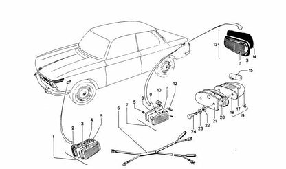 Support for additional light or position of position OEM 63268477106 for BMW E70, E71, F15, F16, G05, G06, G30, G31, G32, G11, G12, F90, F91, F92, F93, G14, G15, G16. Original BMW.