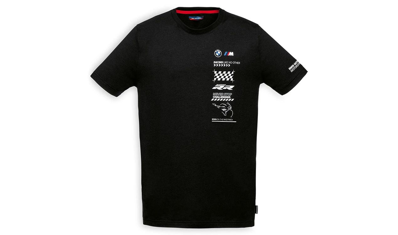Camiseta Race Team negra talla XL OEM 76615A81360 para todas las motos BMW. Original BMW Motorrad.