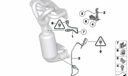 Soporte sonda lambda OEM 11787566136 para MINI R56, R55, R57, R58, R59, R60, R61... y más. Original MINI.