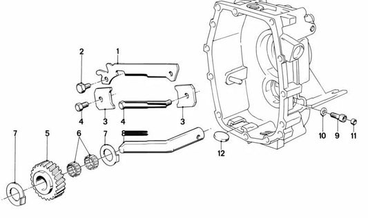 Rodamiento de agujas OEM 23221224565 para BMW E30, E28, E34. Original BMW.