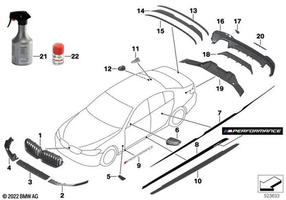 Carcasa retrovisor exterior carbono RHD izquierda OEM 51162466671 para BMW G30, G31, G32, G11, G12, G14, G15, G16... y más. Original BMW.