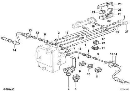 Tubería para BMW E21, E12, E38 (OEM 34326755551). Original BMW