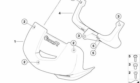 Habitação frontal da tabela de instrumentos OEM 46637718127 para os modelos BMW Motorrad F 800 R (FK73) 2009-2014 e 2013-2015. Peça original da BMW Motorrad.