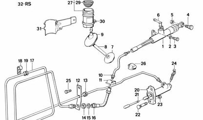Varilla de presión para BMW Serie 5 E34, Serie 7 E32 (OEM 21521159333). Original BMW