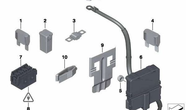 Distribuidor seguro múltiple B+ OEM 61149136726 para MINI R56, R55, R57, R58, R59, R60, R61... y más. Original MINI.