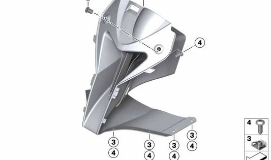 OEM Air Admission Conduit 46637715913 pour BMW Motorrad SK42 HP4 (2012-2014) et SK46 S 1000 RR (2009-2014). BMW original Motorrad.