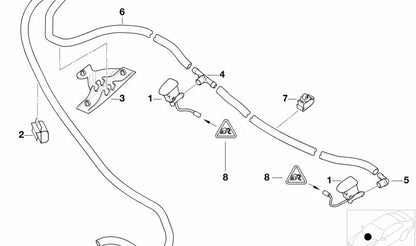 Conector en T OEM 61668374372 para BMW E81, E82, E87, E87N, E88, E46, E90, E90N, E91, E91N, E65, E66, E83, E83N, E53, E85, E86 y Motorrad K48. Original BMW y BMW Motorrad.