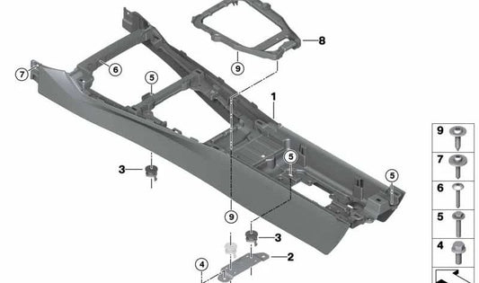 OEM adjustment element 51169390184 for BMW G01, G01N, F97, F97N, G02, G02N, F98, F98N, G29, G08, G08E, G08F, G08N. Original BMW.