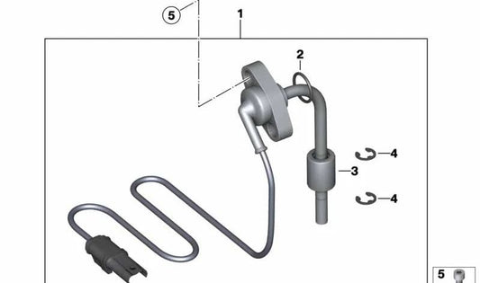 Sensor de nivel y temperatura de aceite OEM 12618550378 para BMW Motorrad F 650 GS, F 700 GS, F 750 GS, F 800 GS, F 850 GS, F 900 R, F 900 XR, R 1200 GS, R 1250 GS. Original BMW Motorrad.