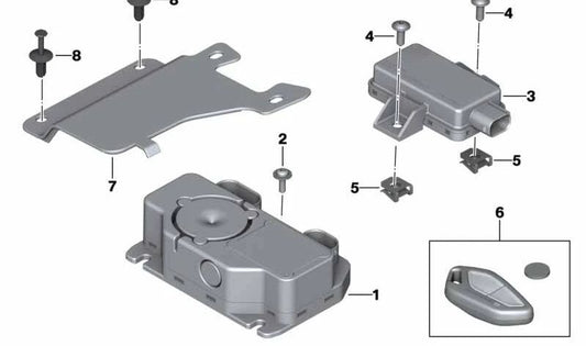 DWA OEM Mecanismo 65759443595 Para motocicletas BMW R 1200 RT, R 1250 RT, K 1600 GT, K 1600 GTL, K 1600 Bagger ... e muito mais. BMW Motorrad original.
