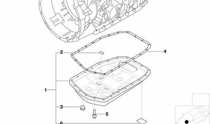 Cárter de aceite OEM 24117507556 para BMW E46, E39, E38 y Z4 E85. Recambio original BMW.