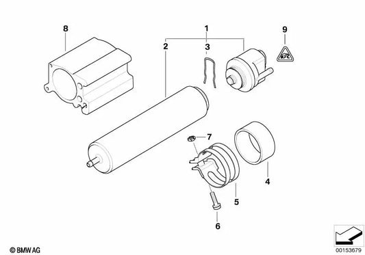 Goma amortiguadora OEM 13327794593 para BMW Serie 3 E46 (330d xDrive). Original BMW.