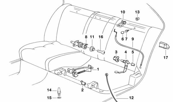 Unidad de desbloqueo puerta izquierda OEM 52208126323 para BMW E34. Original BMW.