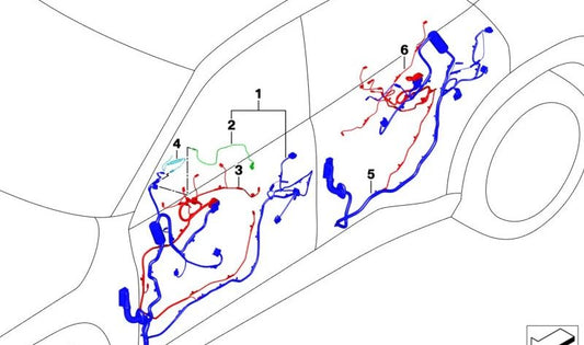 Cable adaptador para altavoz de agudos OEM 61128713142 para BMW G05, G18, F95, G07. Original BMW.