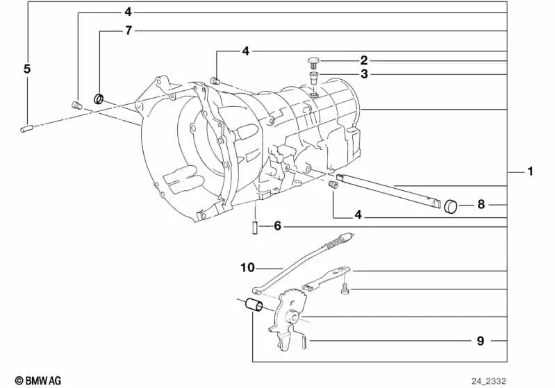 Barra di connessione per BMW E36, E34, E39, E32, E38 (OEM 2452142246). BMW originale.
